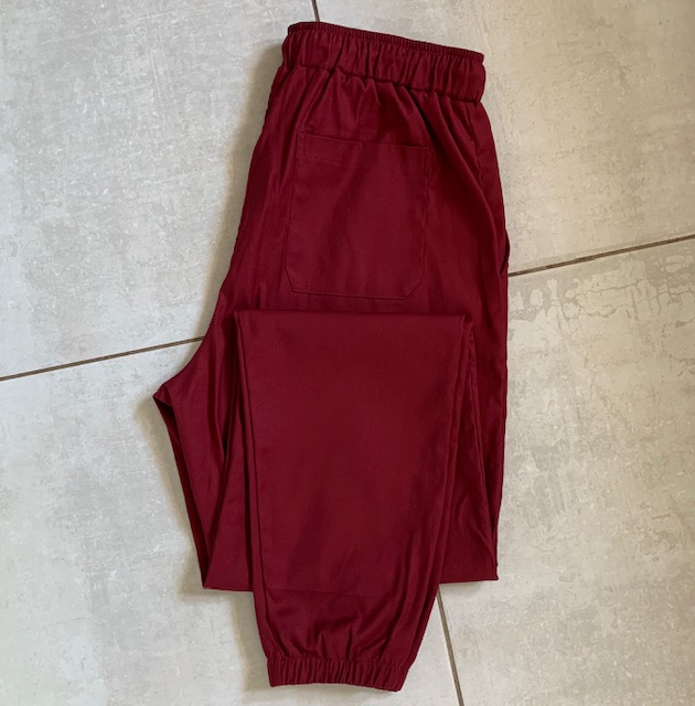 BURGUNDY SATEEN Scrub Jogger Pants (Unisex) - Image 8