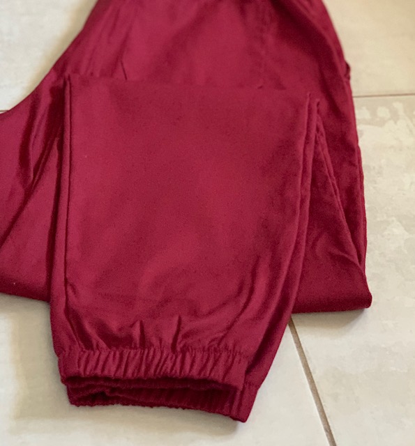 BURGUNDY SATEEN Scrub Jogger Pants (Unisex) - Image 5