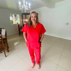 CORAL SATEEN Scrub Set Unisex
