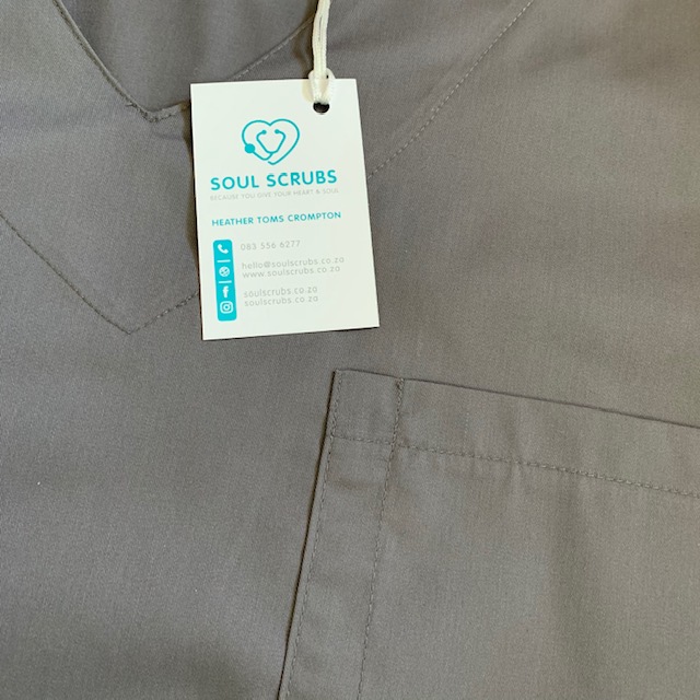 GREY Scrub Top (Unisex) - Image 2