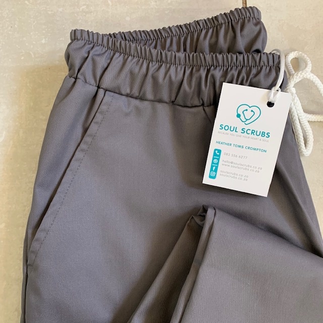GREY Scrub Pants Straight Cut (Unisex) - Image 3
