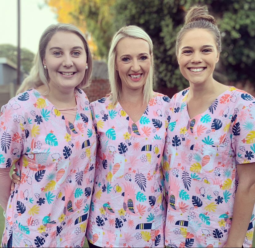 PINK COCKATOOS Scrub Top