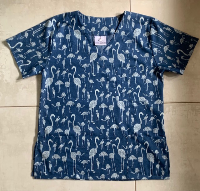 FLAMINGOES Scrub Top - Image 2