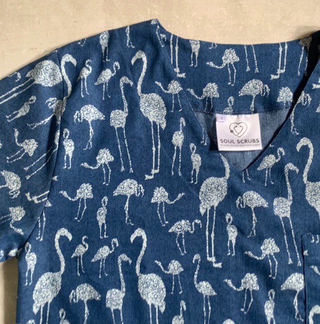 FLAMINGOES Scrub Top - Image 6
