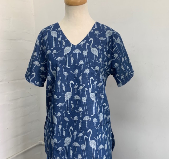 FLAMINGOES Scrub Top - Image 7