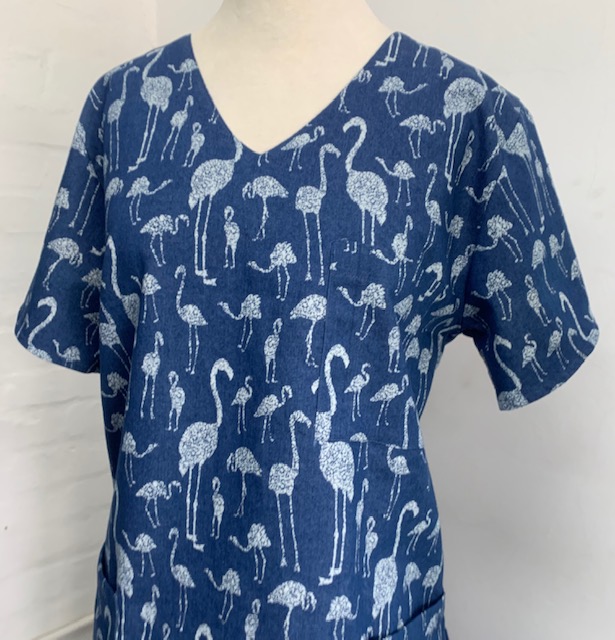 FLAMINGOES Scrub Top